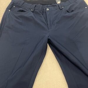 Men's Greg Norman 5 Pocket Navy Blue Performance Golf Pants 36x29